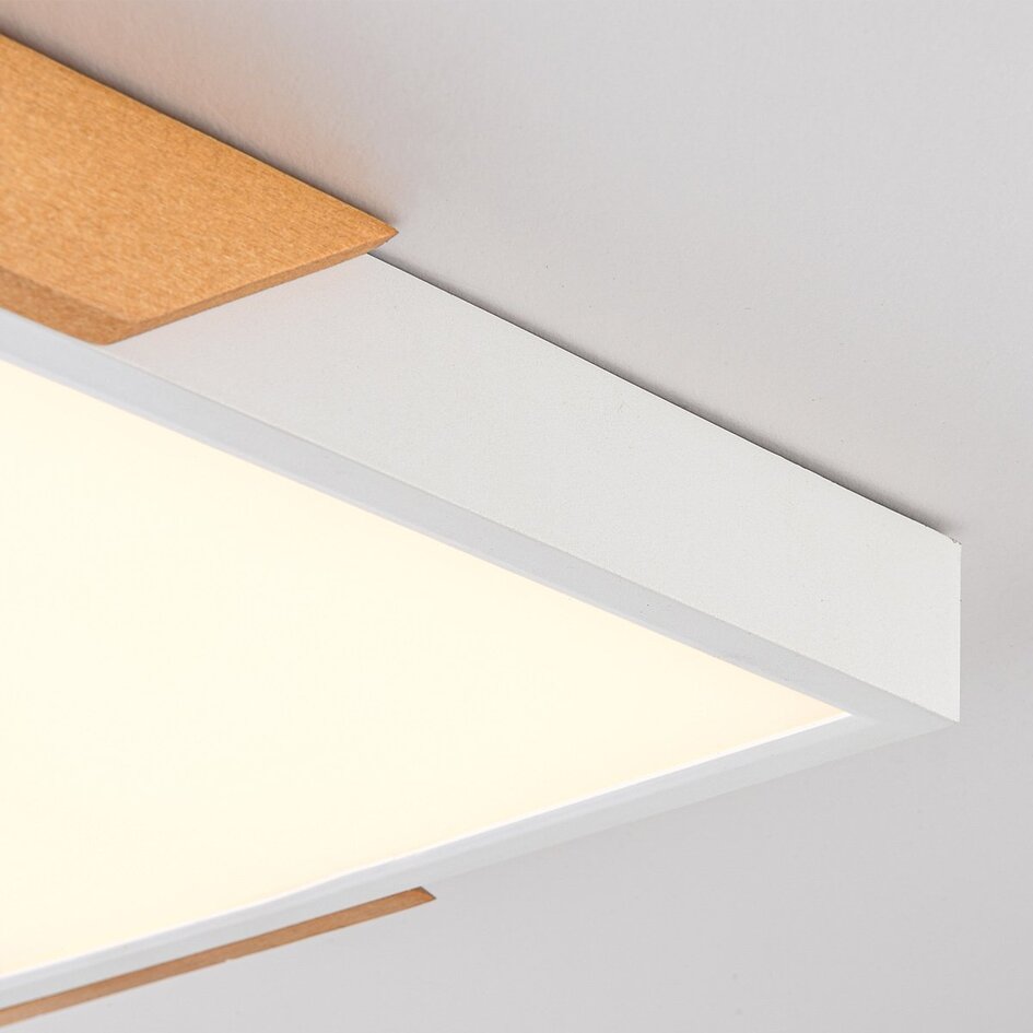 Lampa sufitowa 3-stopniowo ściemnialne z drewnianymi detalami - Meta