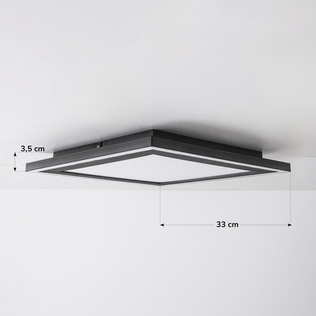 Kwadratowa lampa sufitowa 3-stopniowo ściemnialne - Noella