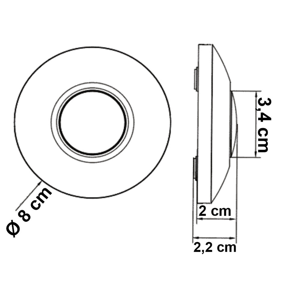 Ściemniacz podłogowy LED 0-50 W - biały