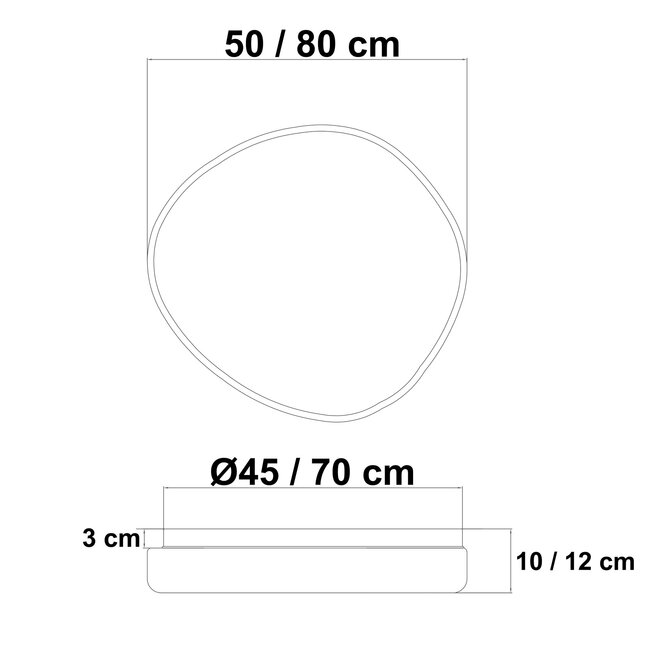 Ściemnialna lampa sufitowa z funkcją RGB - Nika