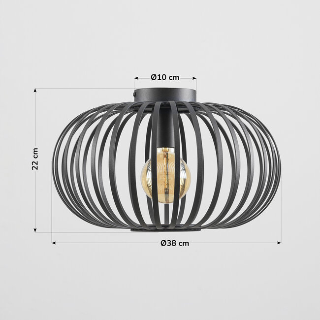 1 światło lampa sufitowa Fiore - szara