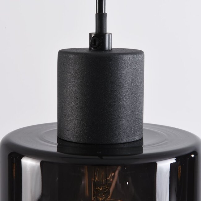 Lampa wisząca Lyra ze szkła przydymionego z gradientem, 3 światła