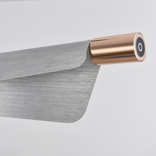 Designowa lampa wisząca Mitsu – 3-stopniowo ściemnialna – szczotkowane srebro