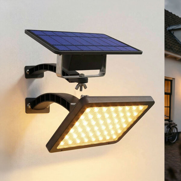 Kinkiet solarny zewnętrzny z czujnikiem - Brent