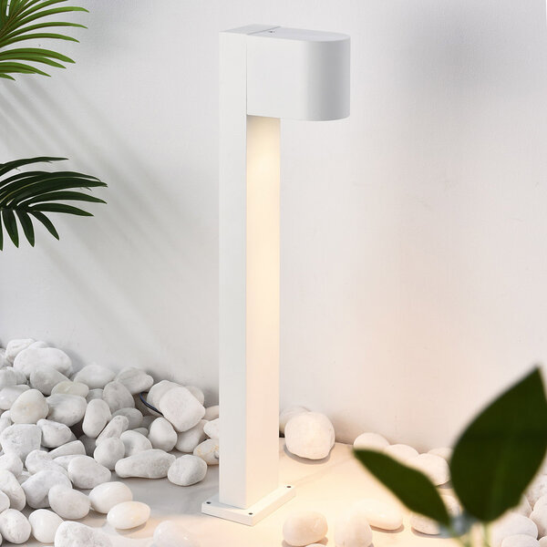 Industrialna lampa podłogowa zewnętrzna biała, 50 cm - Simone