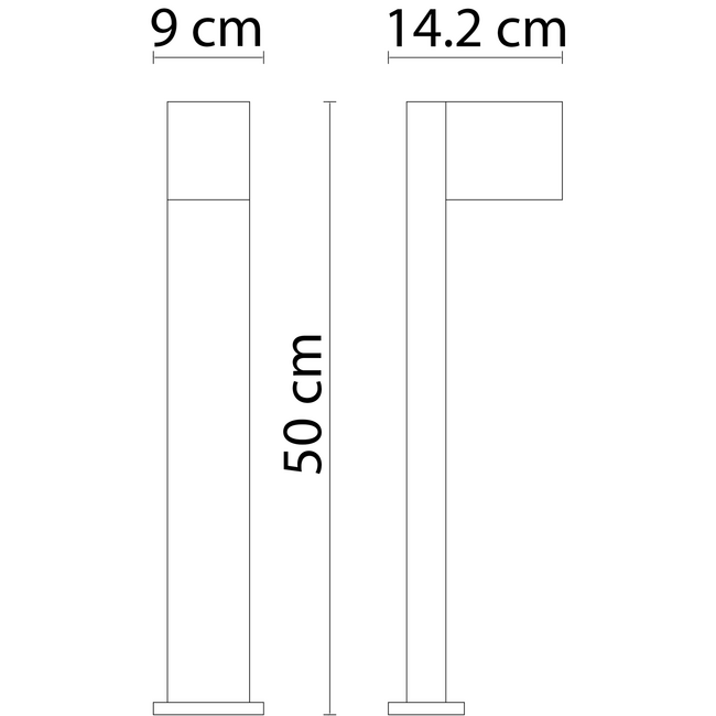 Industrialna lampa podłogowa zewnętrzna biała, 50 cm - Simone