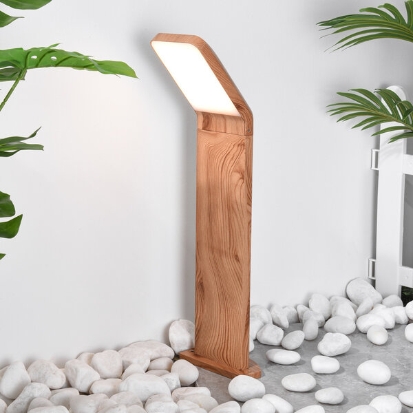 Lampa podłogowa z ciemną imitacją drewna, 50 cm - Francesco