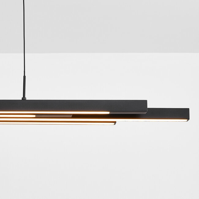 Designerska lampa wisząca czarna z 3-stopniowym ściemniaczem - Liana