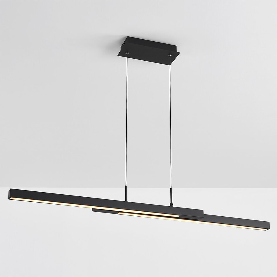 Designowa lampa wisząca Leia czarna z 3-stopniową regulacją jasności