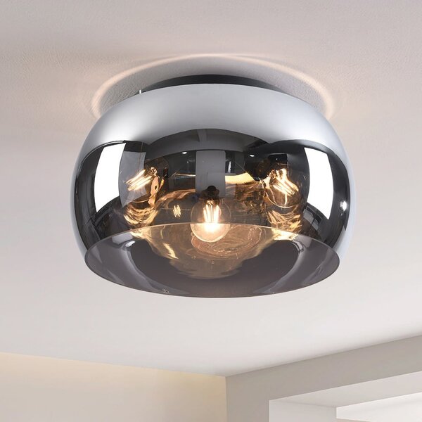 Lampa sufitowa ze szkłem przydymionym, 3 światła - Selin