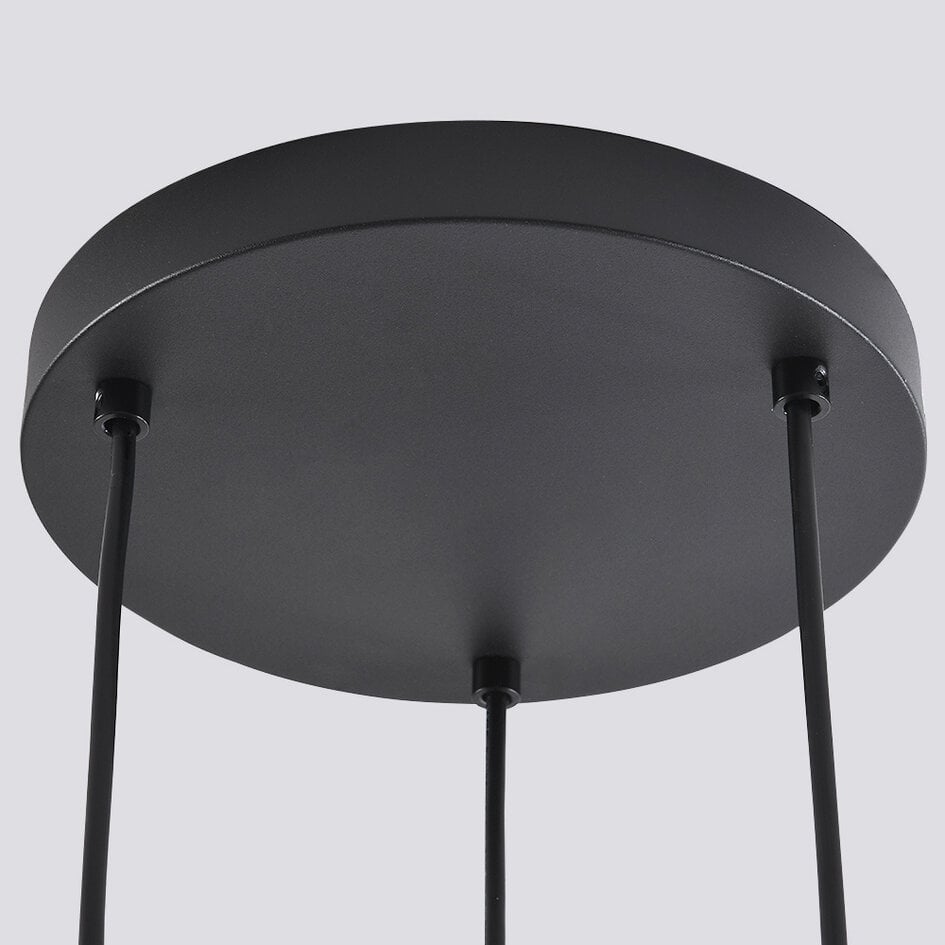 Design lampa wisząca Pella, 3 światła - szkło bursztynowe
