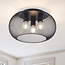 3 światła lampa sufitowa Caia z czarnego metalu