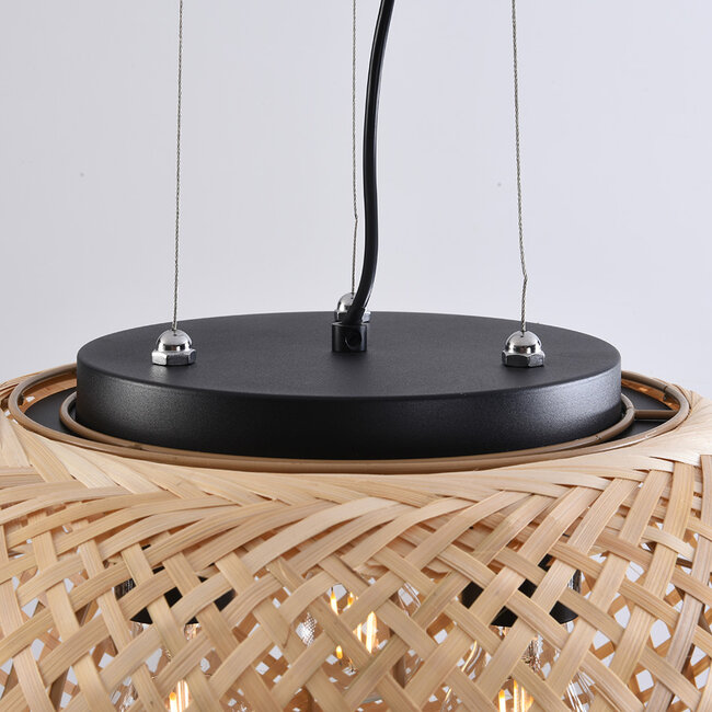 Bambusowa lampa wisząca, 3 światła - Cerise