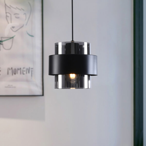 Design lampa wisząca ze szkłem dymionym - Filia