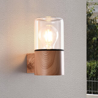 Nowoczesna lampa zewnętrzna Juliano w stylu drewnianym