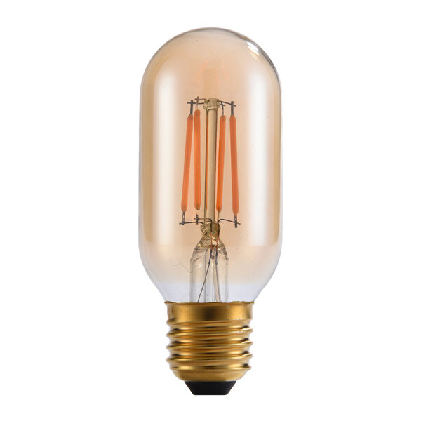 LED podłużna żarówka filamentowa 4W 2200K, szkło bursztynowe - ściemnialne