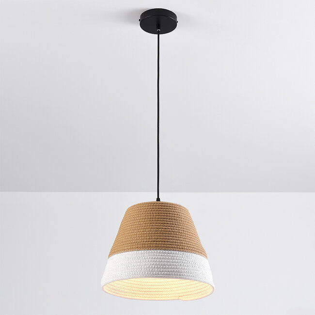 Lampa wisząca Hikari z bawełnianym kloszem