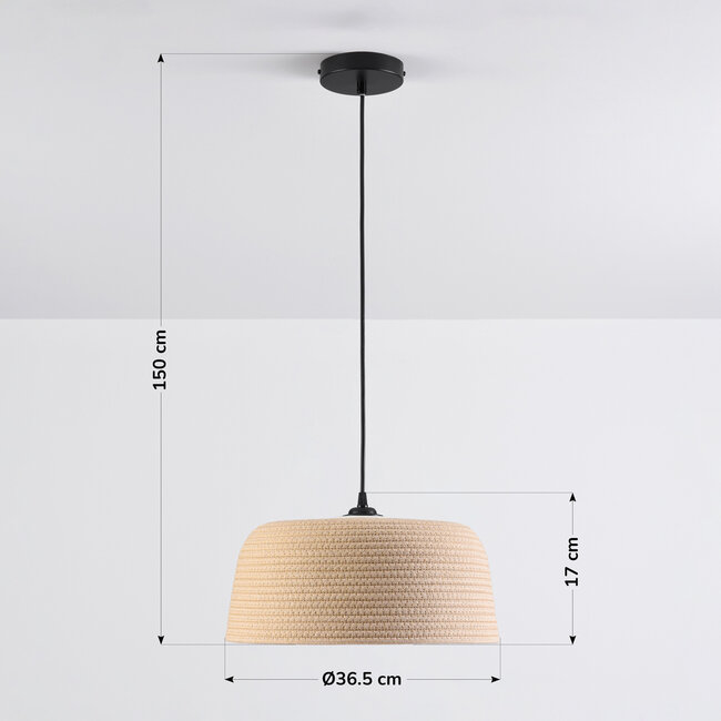 Lampa wisząca bawełniana - Fukuoka