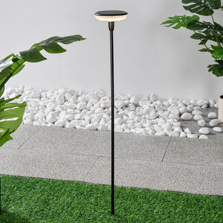 Nowoczesna solarna zewnętrzna lampa podłogowa Eden - zestaw 2 sztuk