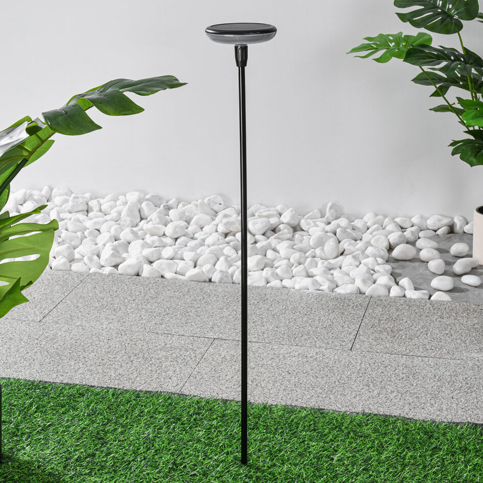 Nowoczesna solarna zewnętrzna lampa podłogowa Eden - zestaw 2 sztuk