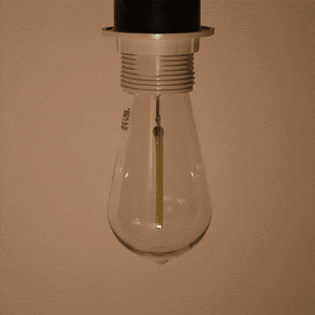 Lampa LED E27 z efektem spadającego światła 1,5W, 6000K