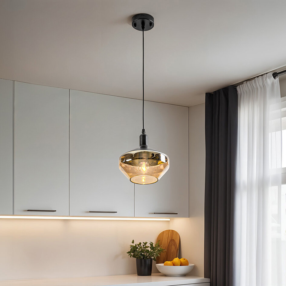 1-światłowa lampa wisząca Mala - szerokie szkło