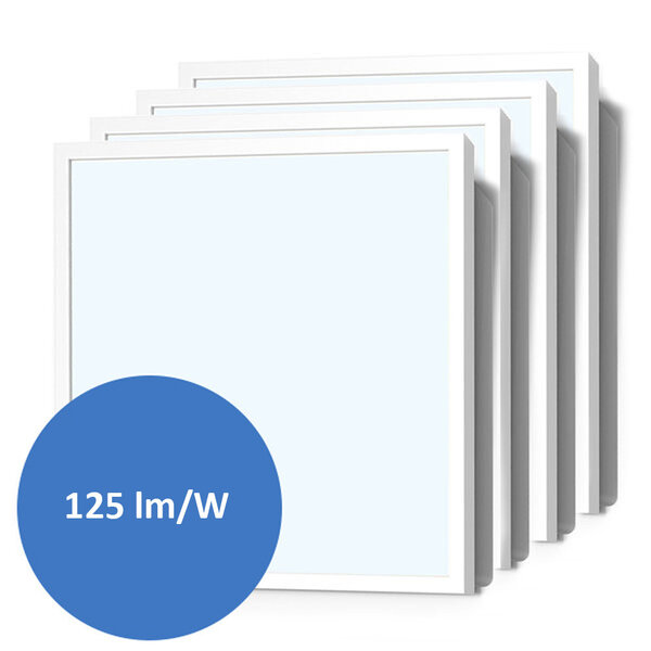 Zestaw 4 paneli LED, 60x60cm, 24W, 6500K - 125lm/W