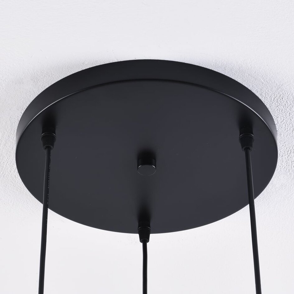 Design lampa wisząca ze szkła przydymionego, 3 światła - Mala