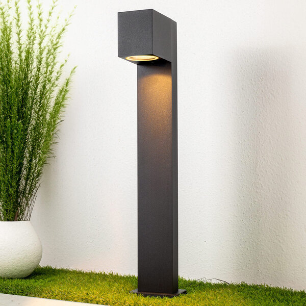 Industrialna zewnętrzna lampa podłogowa z kwadratową głowicą, 50 cm - Simone