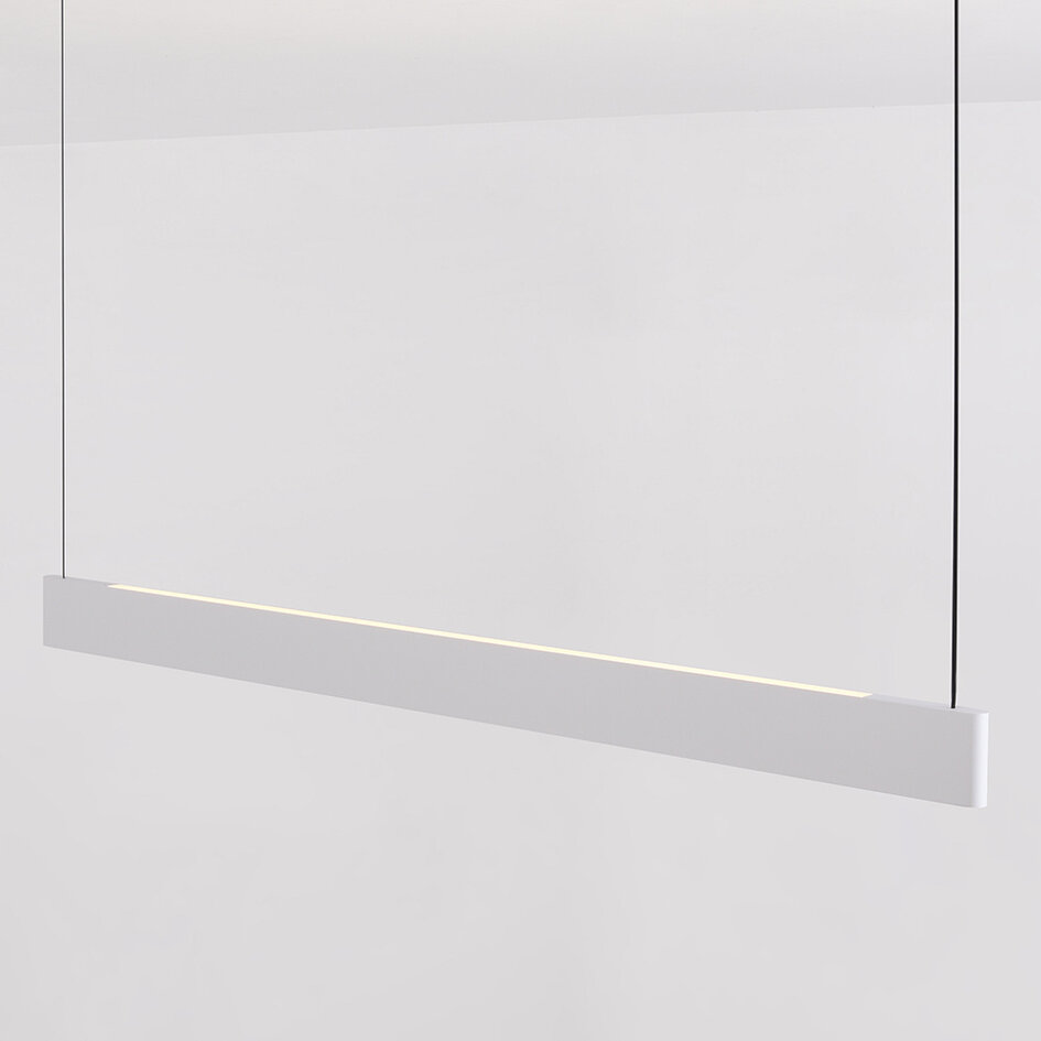 Minimalistyczna lampa wisząca z regulowaną intensywnością światła Abby - biała