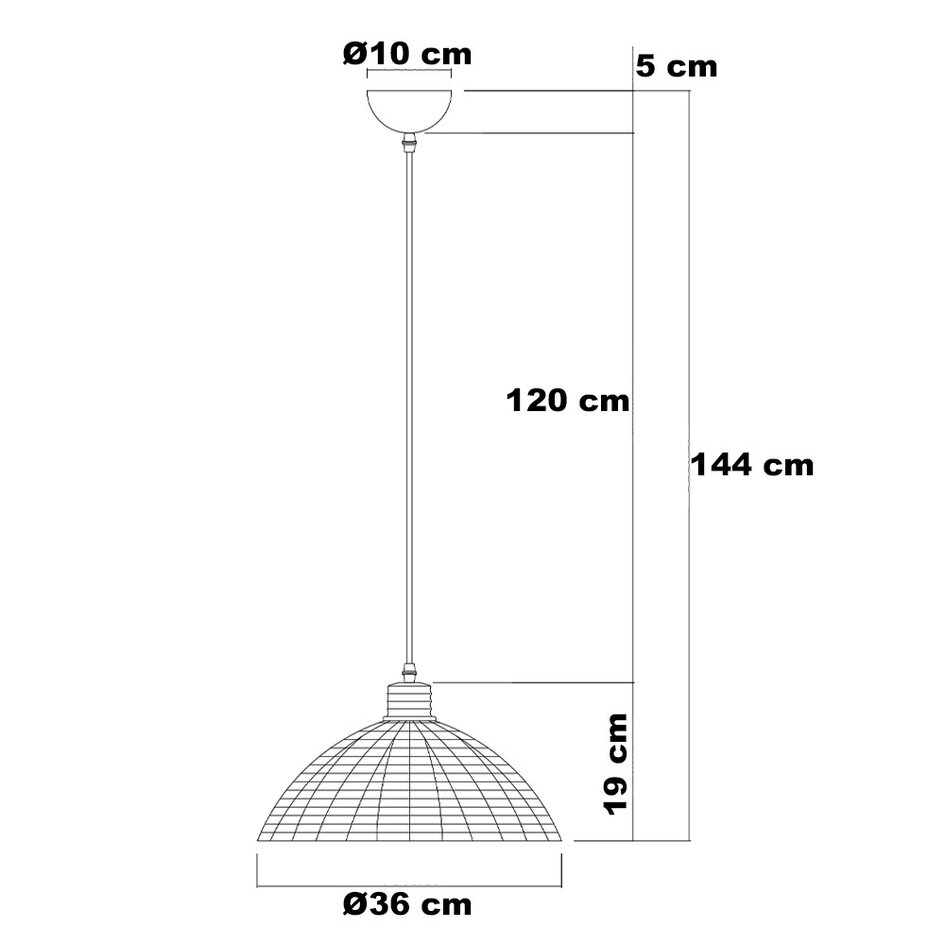 Lampa wisząca rattanowa - Bodhi