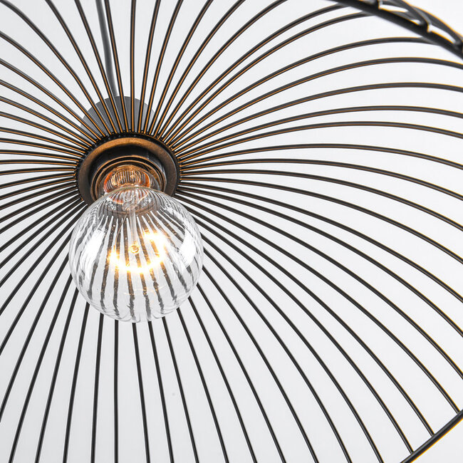 Minimalistyczna lampa wisząca z czarnego metalu – Ravi