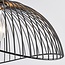 Lampa wisząca Ravi – czarny metal, otwarty klosz