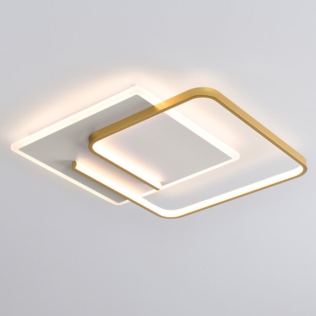 Design lampa sufitowa 2 światła Rune ze ściemnialnymi diodami LED - kwadratowa