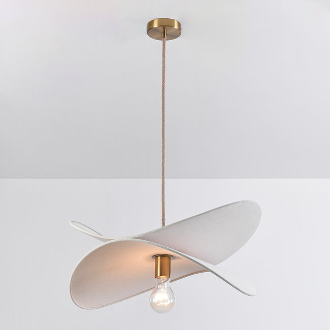 Nowoczesna lampa wisząca biała, 1 światło - Linha