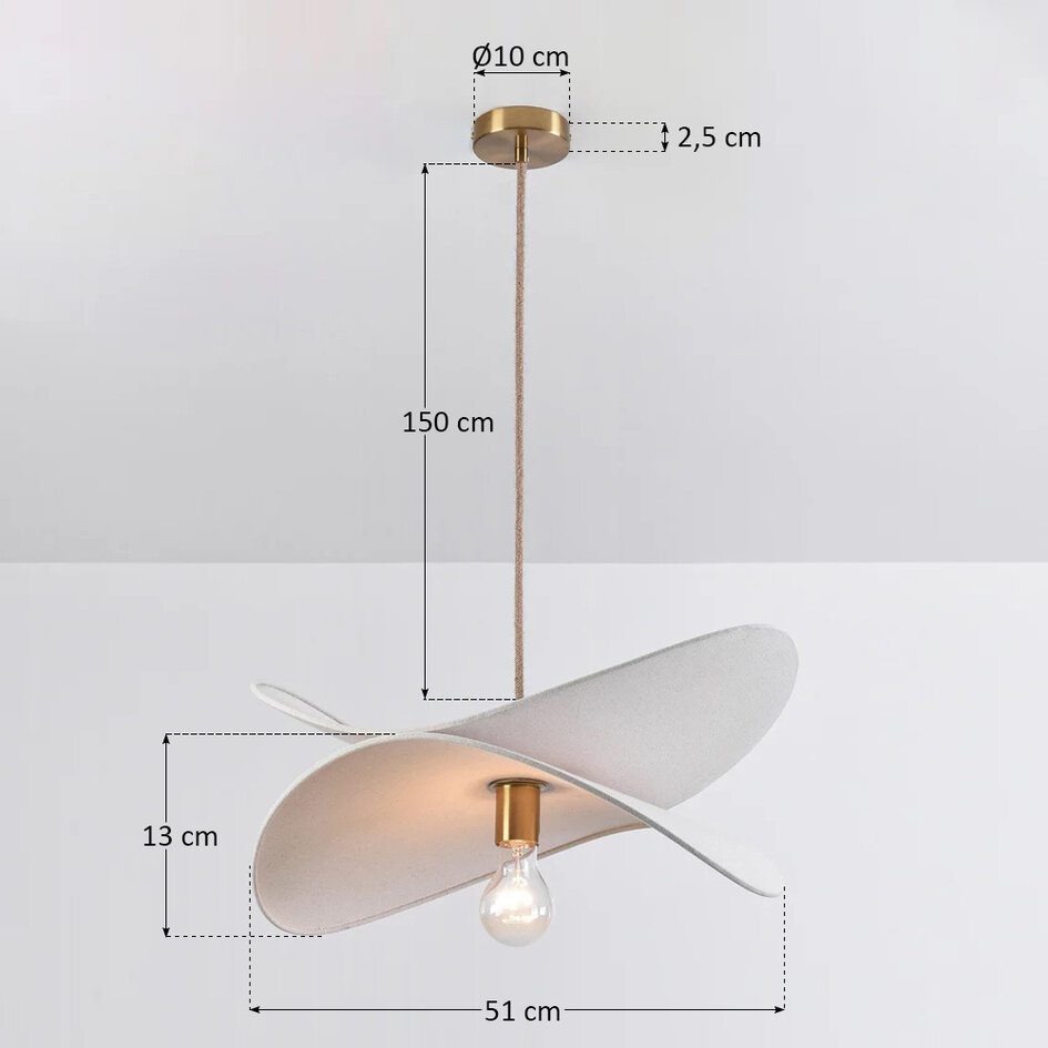 Nowoczesna lampa wisząca biała, 1 światło - Linha