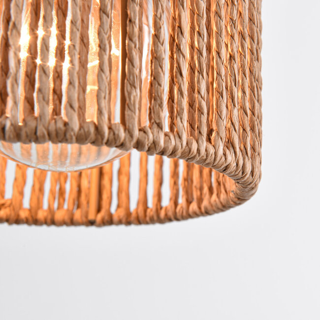 Lampa wisząca z plecionego sznura, 3 światła - Carrizo