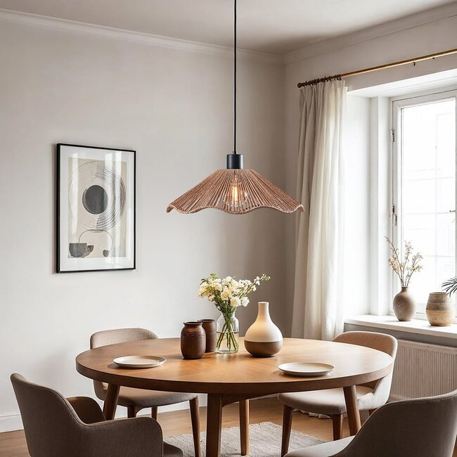 Lampa wisząca z naturalnego sznura - Artigo