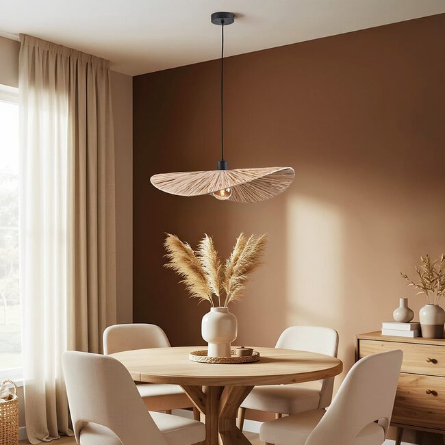 Lampa wisząca z papieru rafia Ø58 cm - Bahan