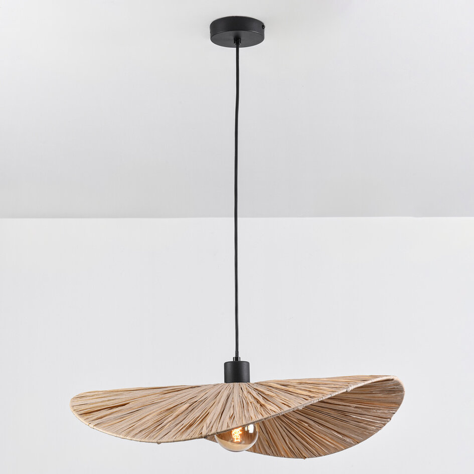 Lampa wisząca z papieru rafia Ø58 cm - Bahan