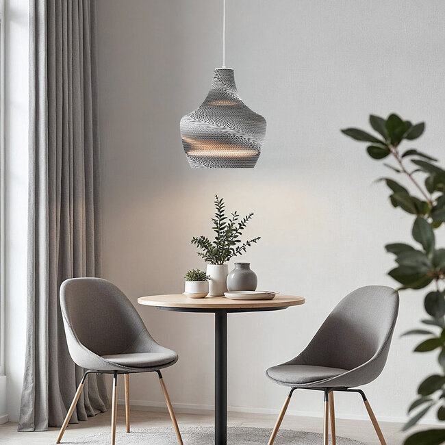 Lampa wisząca Cato z kartonu - biała