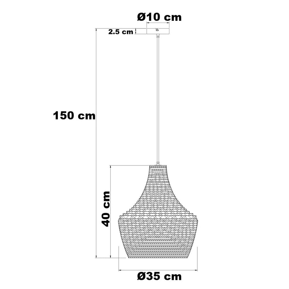 Lampa wisząca Cato z kartonu - biała