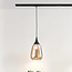 1-fazowa szynowa lampa wisząca Noi ze szkłem bursztynowym - kropla