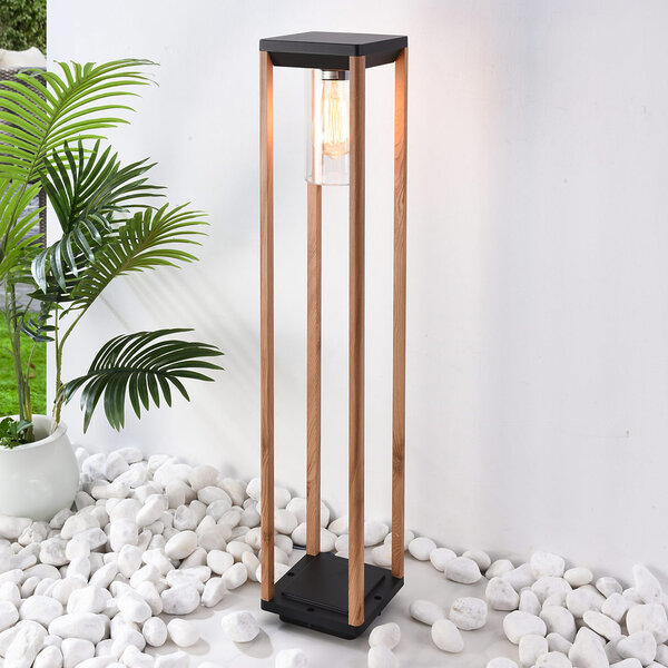 Lampa stojąca zewnętrzna Paca, 80 cm - imitacja drewna