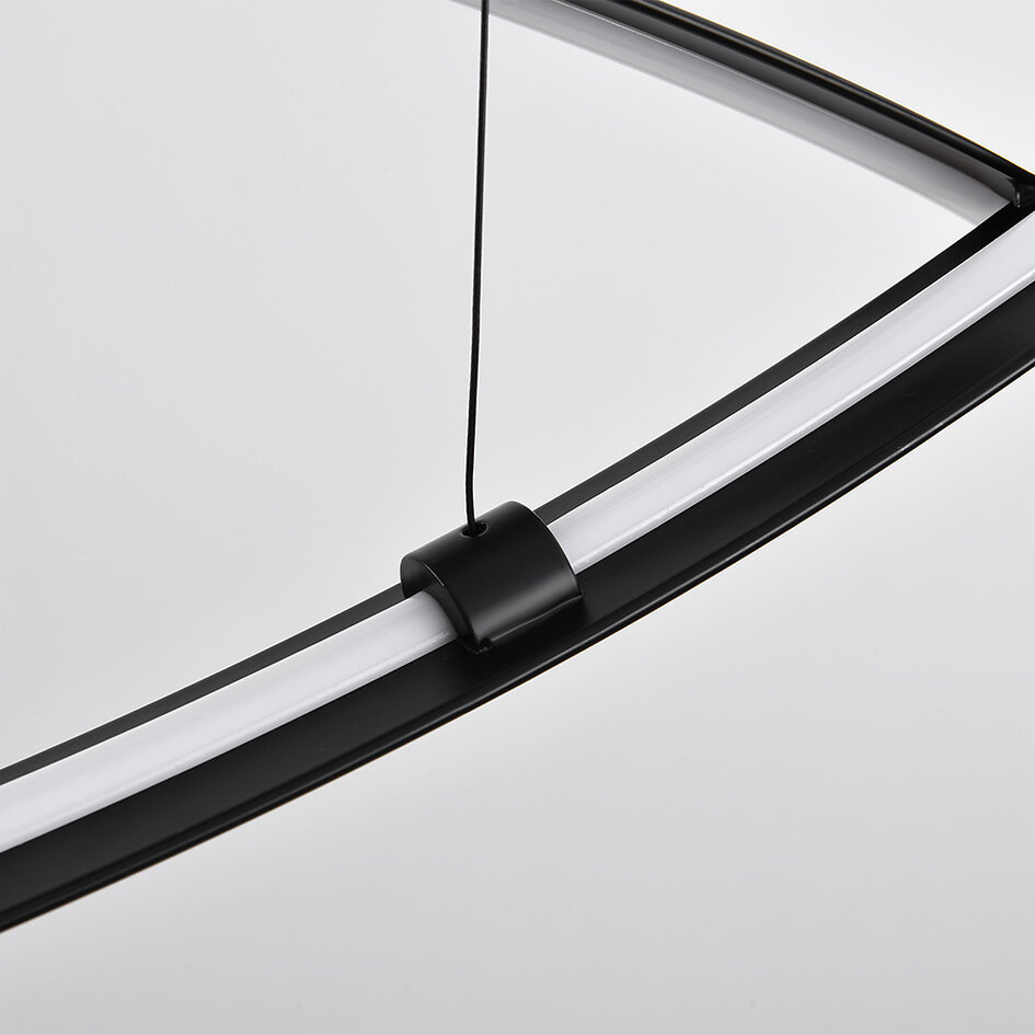 Designerska lampa wisząca Arche z 3-stopniowo ściemnialnymi diodami LED - czarna