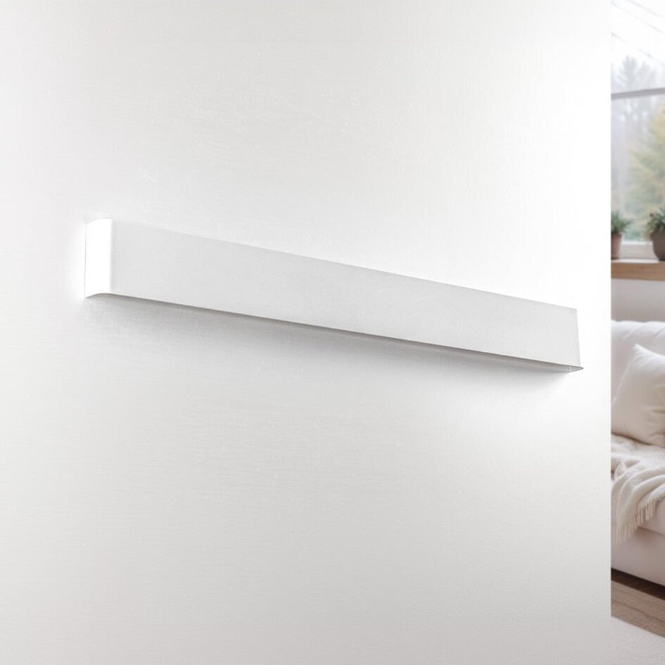 Biały kinkiet z wbudowanym źródłem LED, 83 cm - Norell