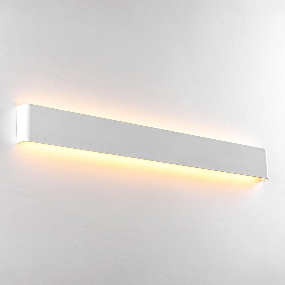 Biały kinkiet z wbudowanym źródłem LED, 83 cm - Norell
