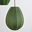 3 światła lampa wisząca Japandi z zielonymi lampionami z tkaniny - Fabrica