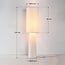 Lampa podłogowa Lumo – styl Japandi, biały materiał