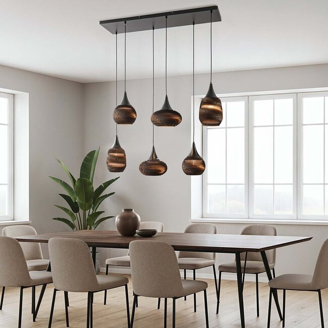6-światła lampa wisząca z kartonu - Sferra